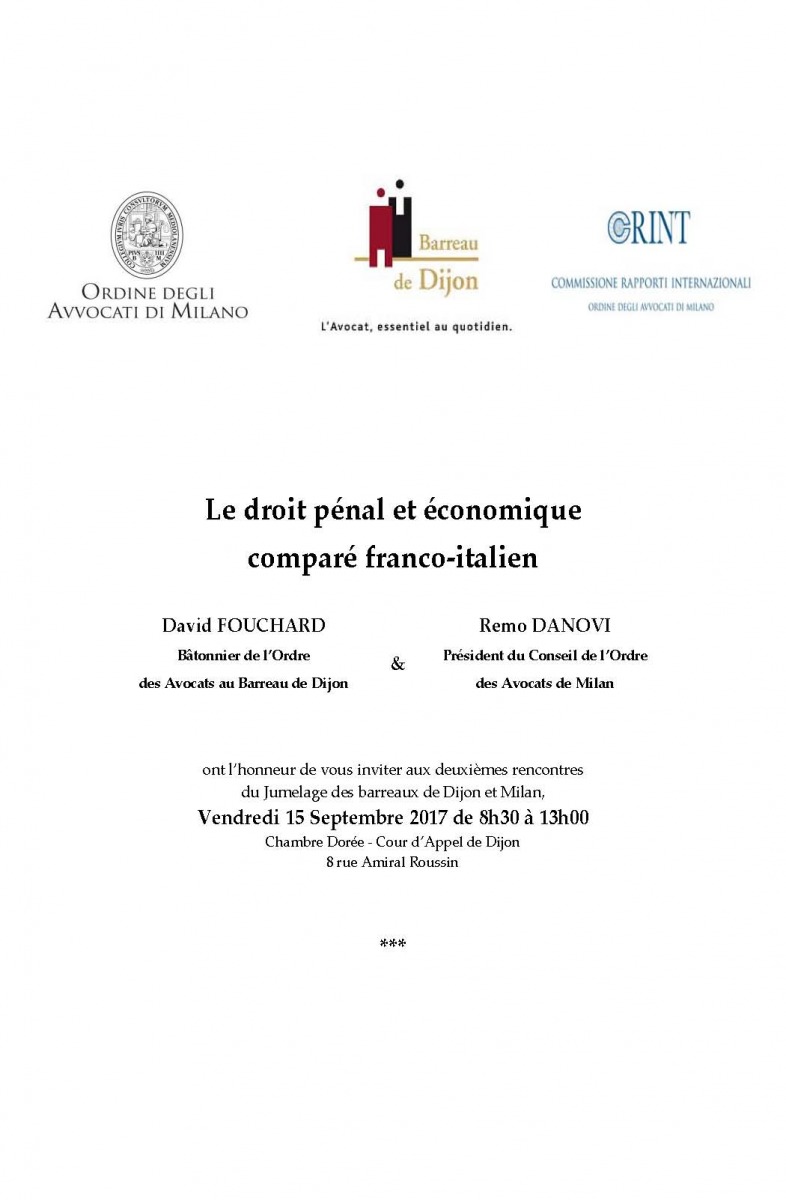 Gianmarco Di Stasio speaker at Le droit économique comparé franco- italien