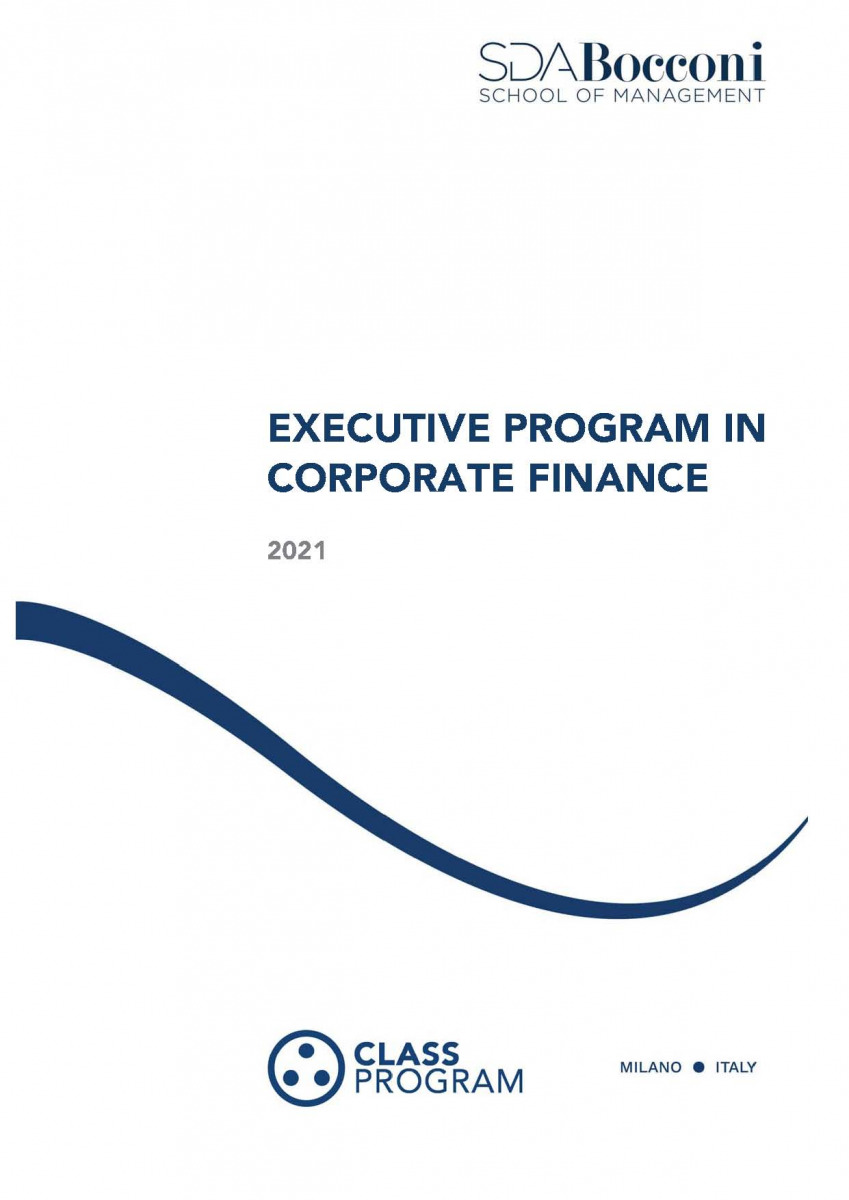 Andrea De Panfilis è intervenuto in qualità di docente all'Executive Program in Corporate Finance di SDA Bocconi. Il suo intervento si è concentrato sulle operazioni di M&A e di private equity.