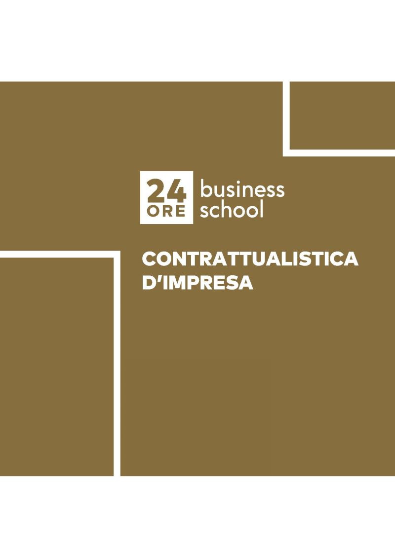 Caterina Giacalone e Giulia Giudice sono intervenute come relatrici al Master "Contrattualistica d'impresa" organizzato dalla 24ORE Business School