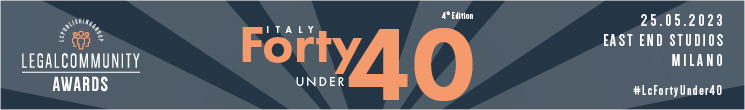 Alessandro Manico nominee at Legalcommunity Forty Under 40 Awards in the M&A and Private Equity categories