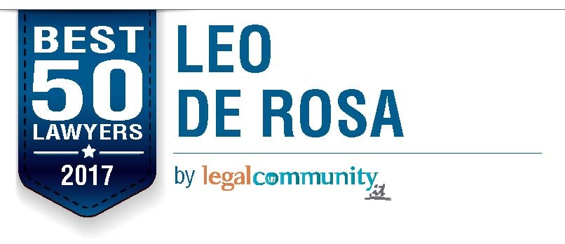 Leo De Rosa among Legalcommunity Best 50 Lawyers